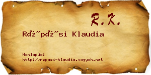 Répási Klaudia névjegykártya