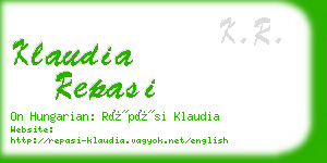 klaudia repasi business card